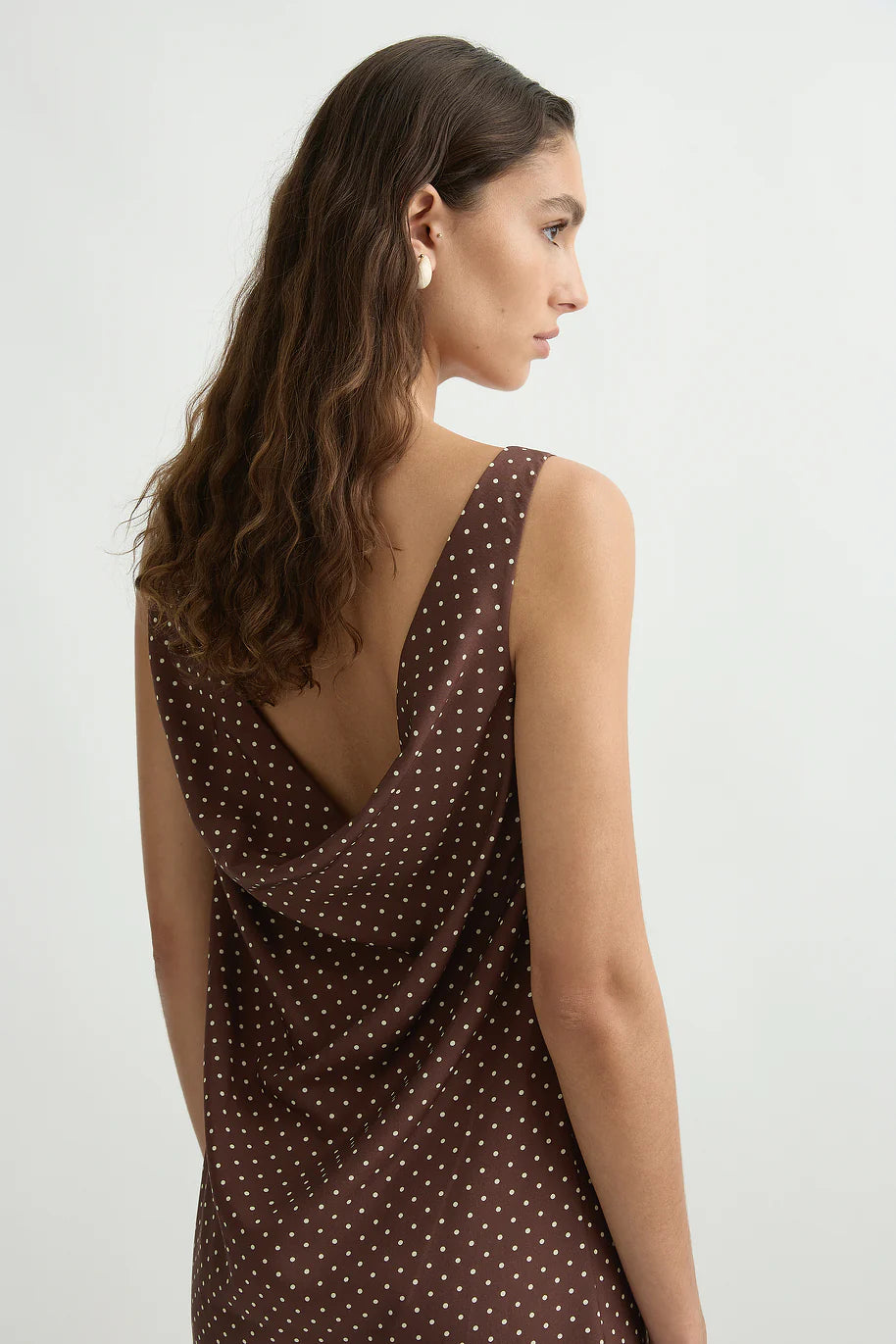 Evie Polka Dot Minidress - Chocolate Vanilla