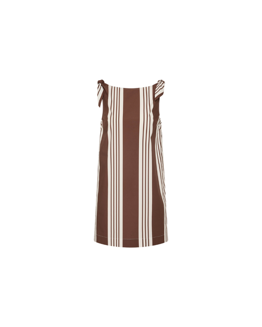 Rosie Mini Dress - Chocolate Stripe