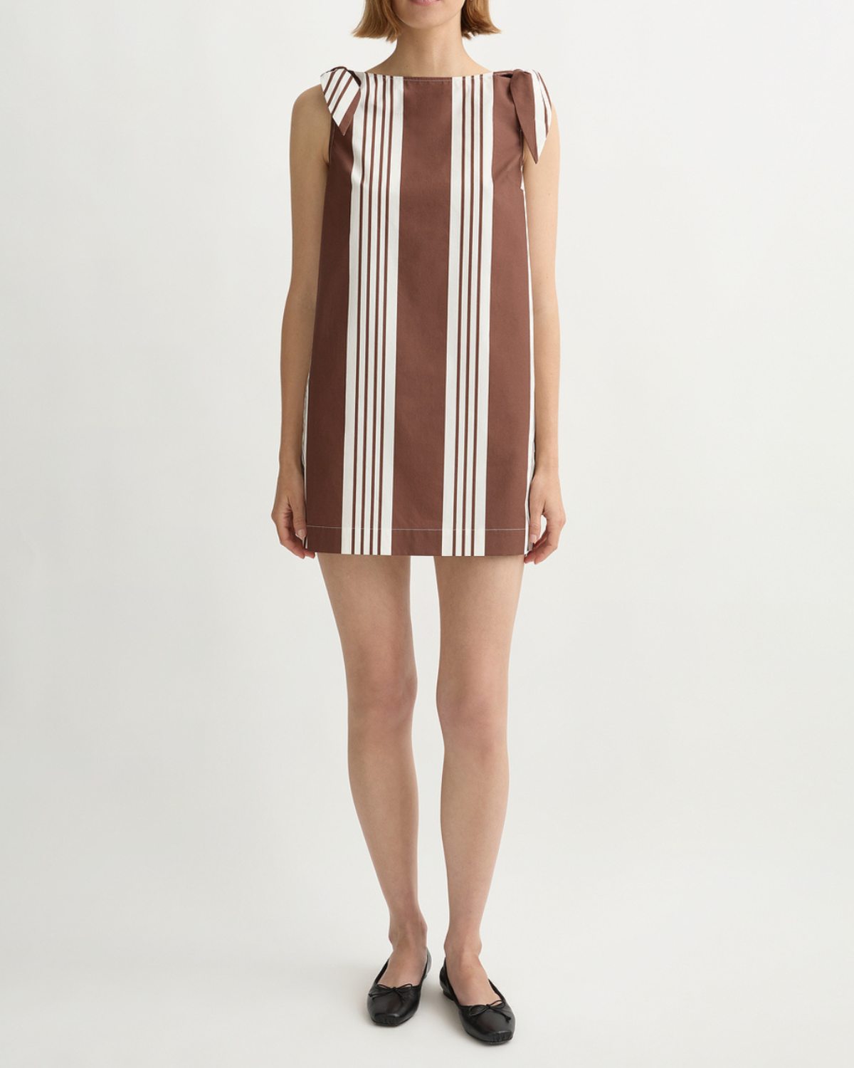 Rosie Mini Dress - Chocolate Stripe