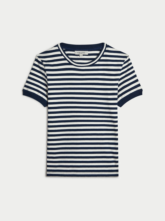 Symi Cotton Tee - Navy