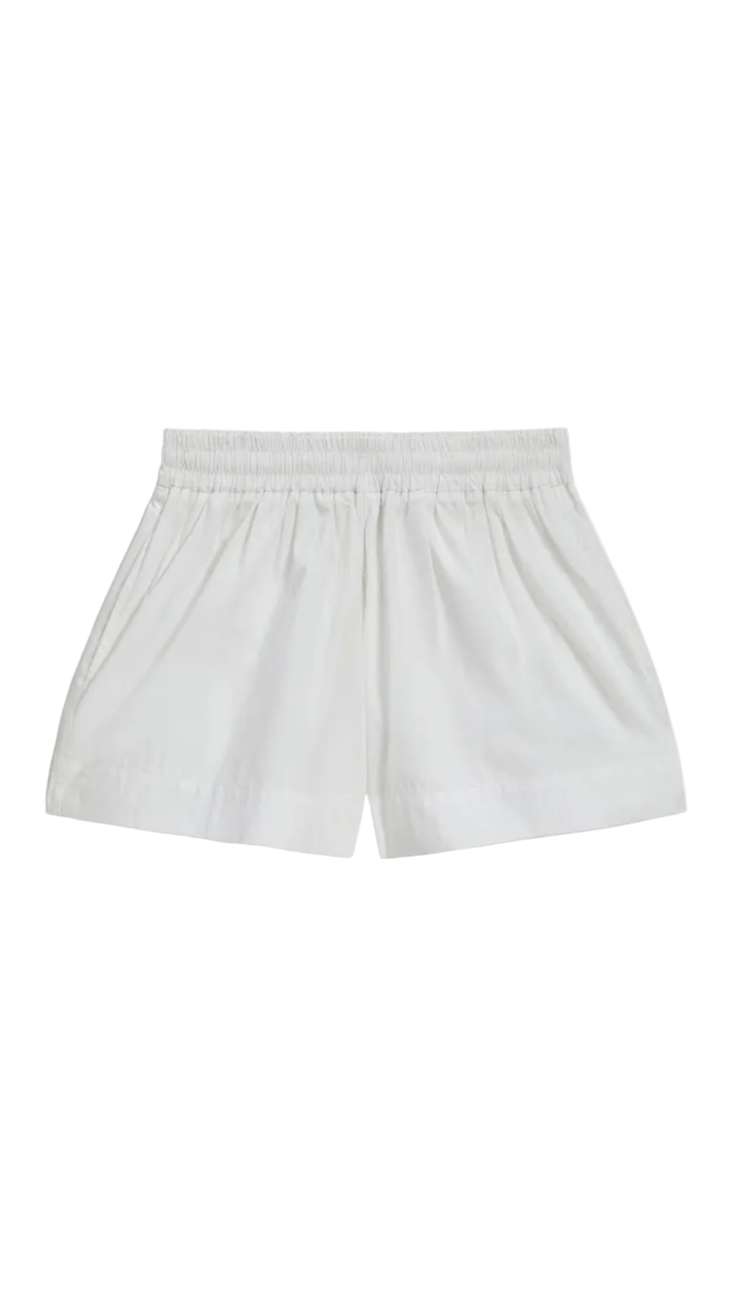 Shkip Shorts in Cotton Poplin - White