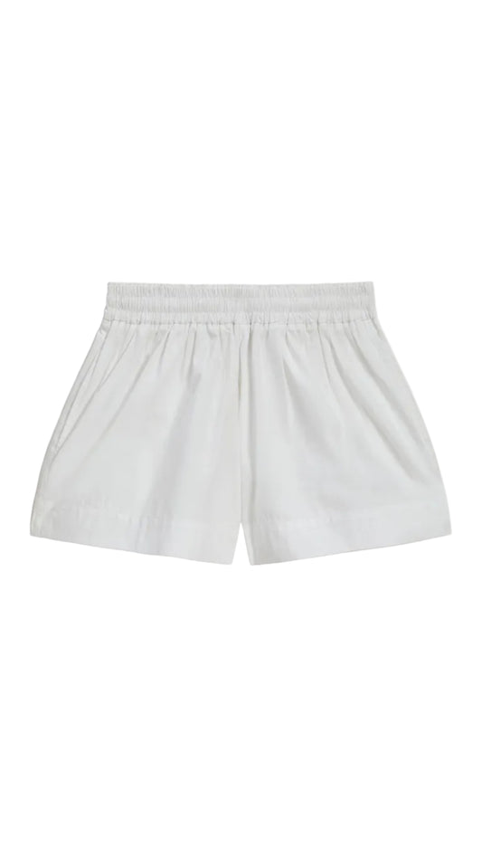 Shkip Shorts in Cotton Poplin - White