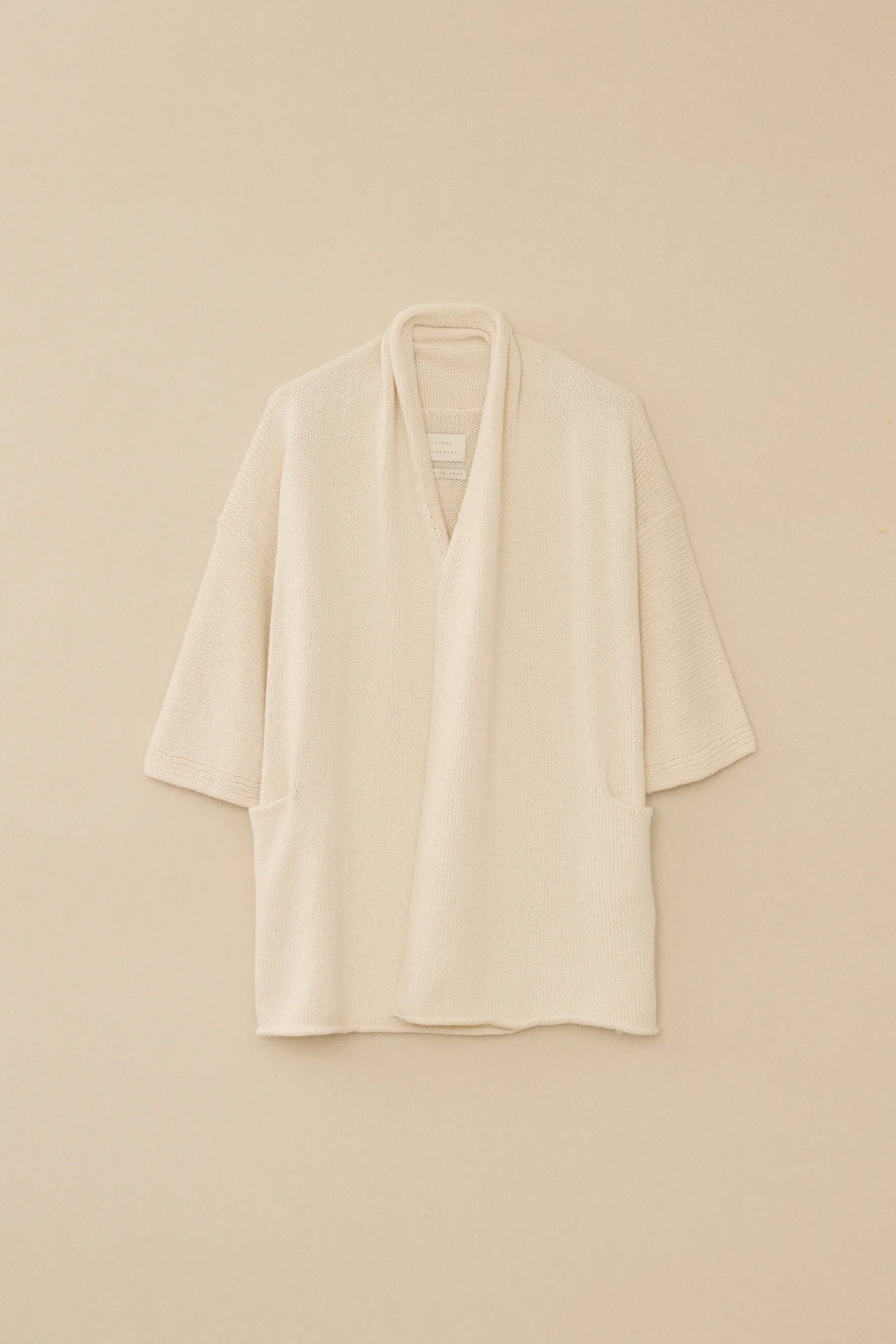 Long Open Cardigan - Bone - OS