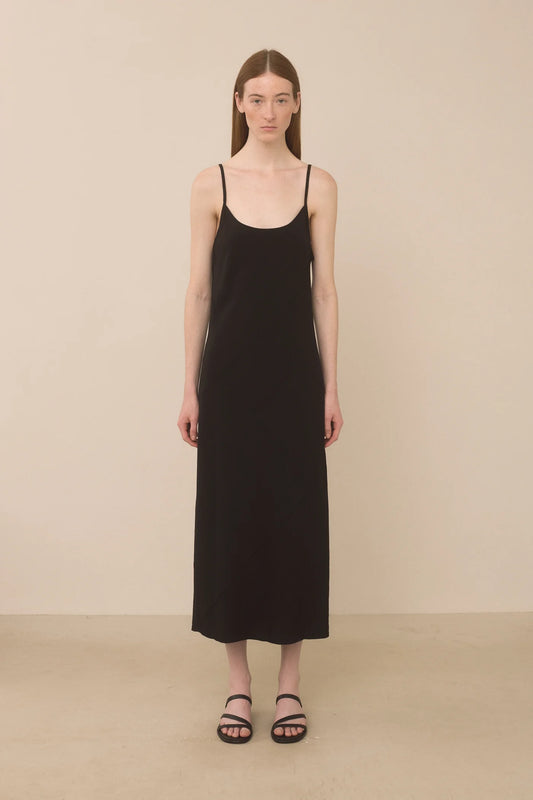 Bias Slip Dress - Black