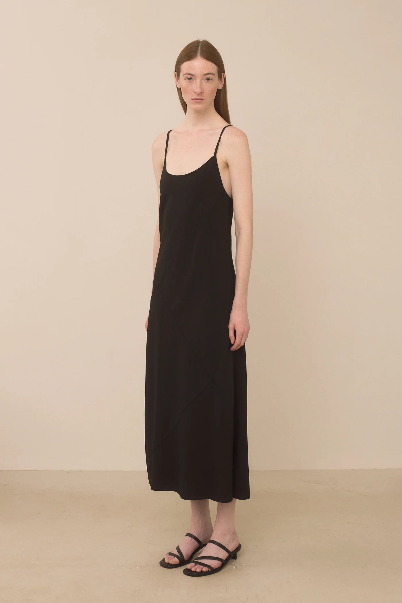 Bias Slip Dress - Black