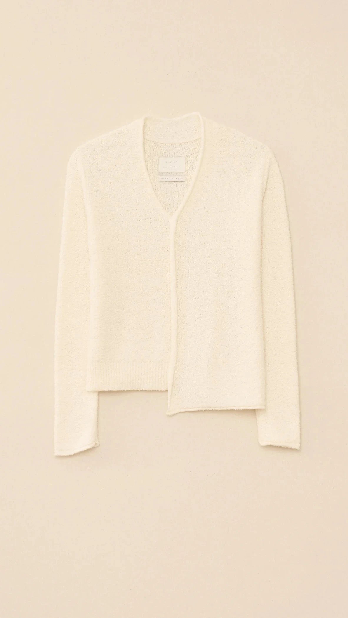 Boucle V-Neck - White