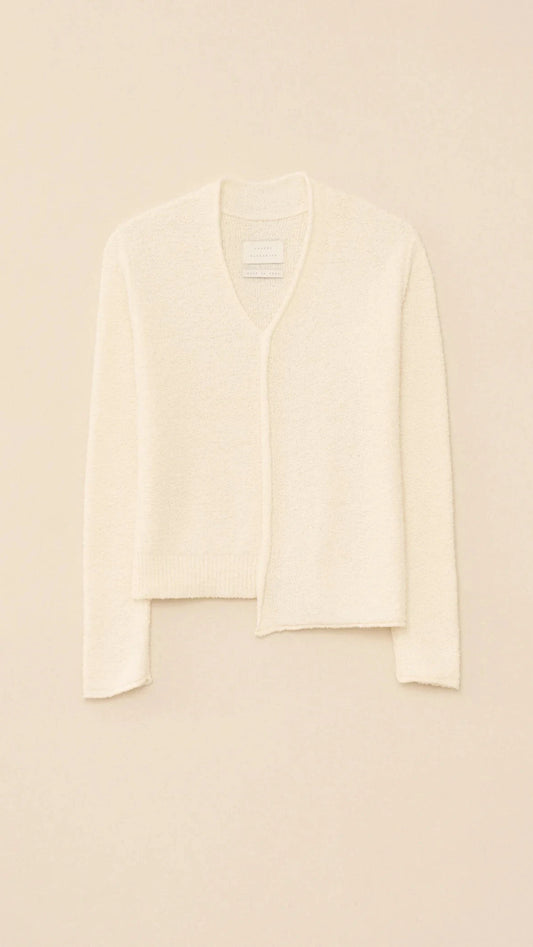 Boucle V-Neck - White