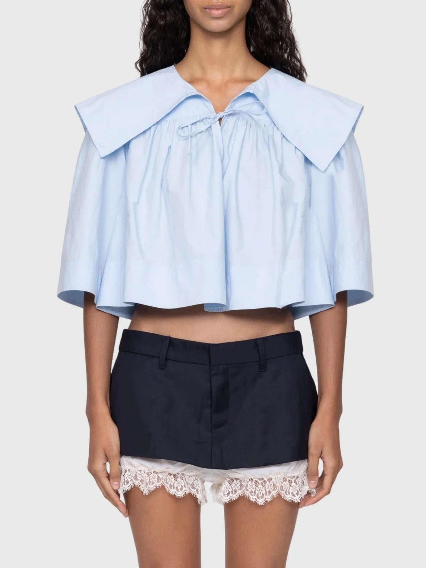 LOIS TWILL TOP - Blue