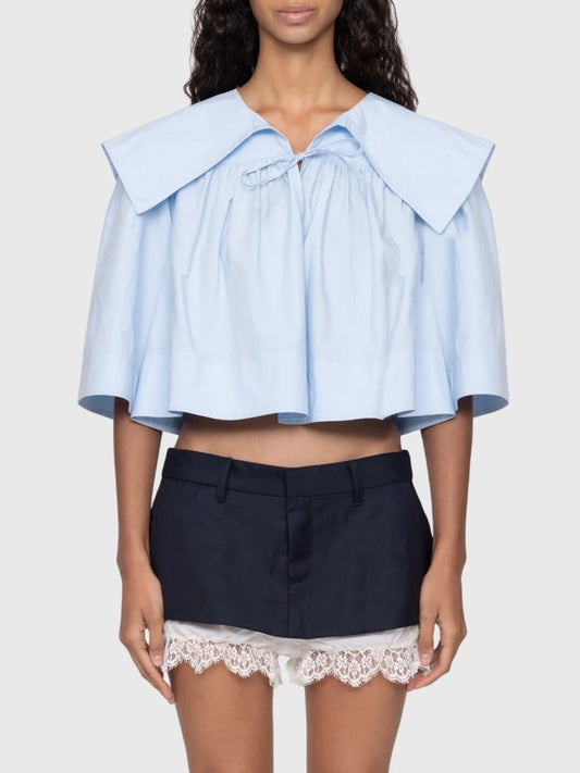 LOIS TWILL TOP - Blue