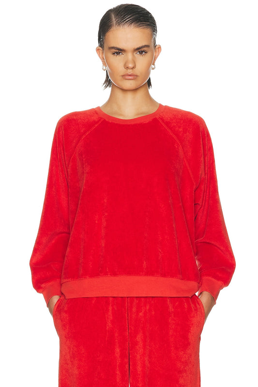 Samos Oversize Sweatshirt Terry- Cherry