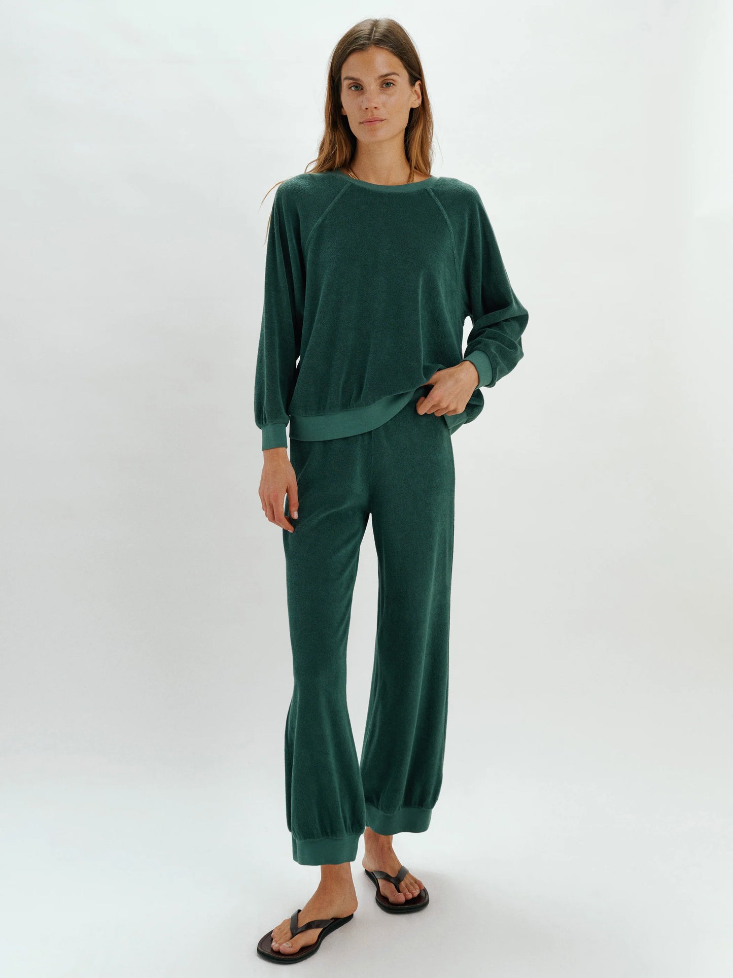 Tosk Pants in Terry - Ivy