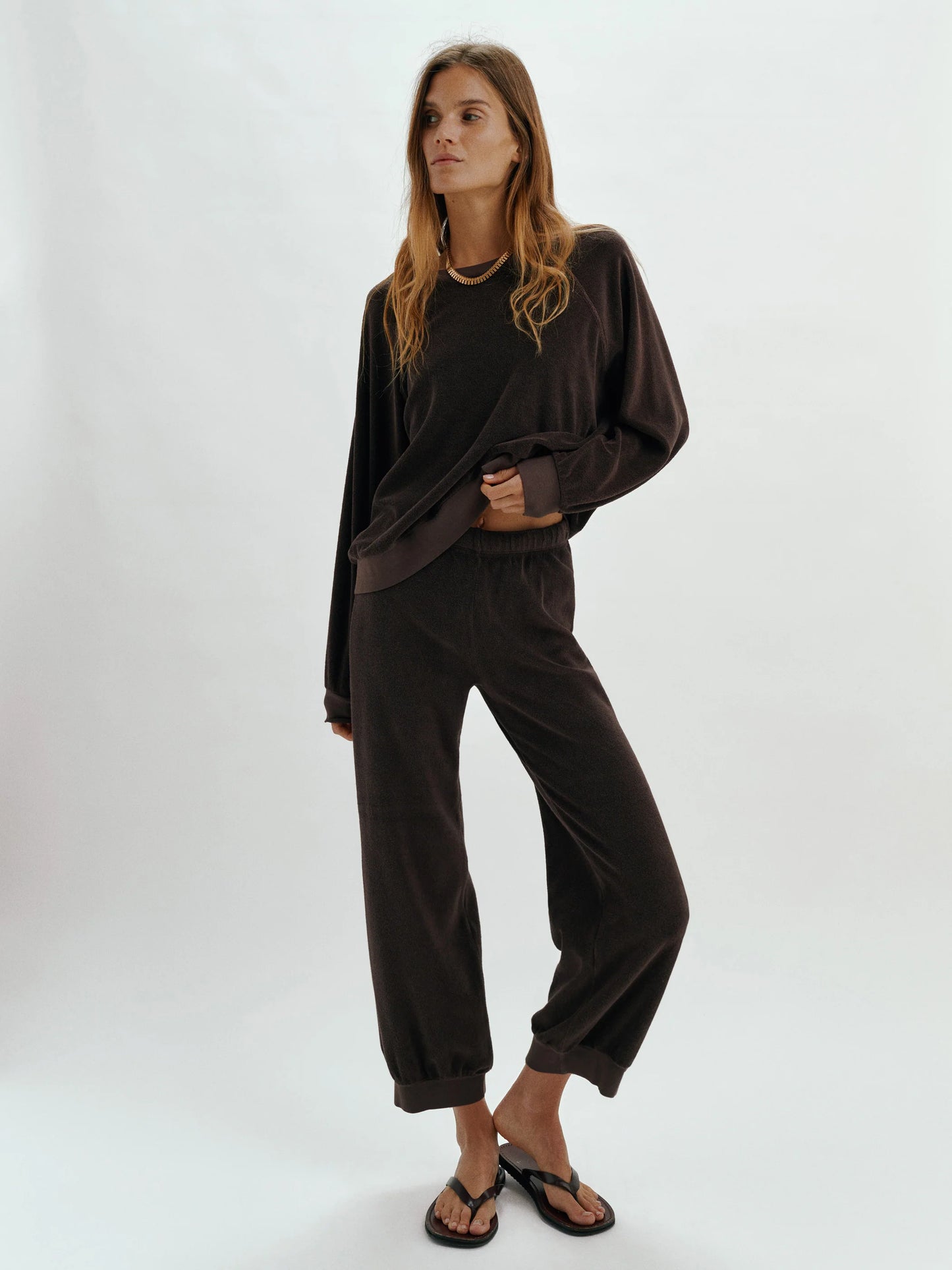 Tosk Pants in Terry - Truffle