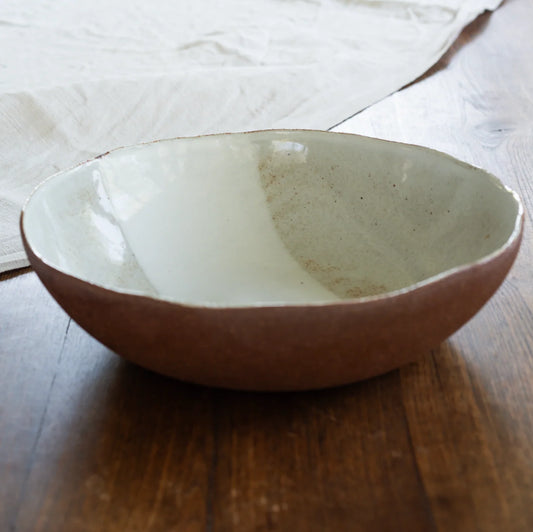 Plain Eggshell Salad Bowl