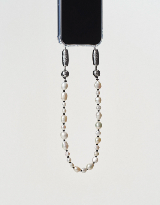 Multi Pearl Wristlet - Pearl/Black