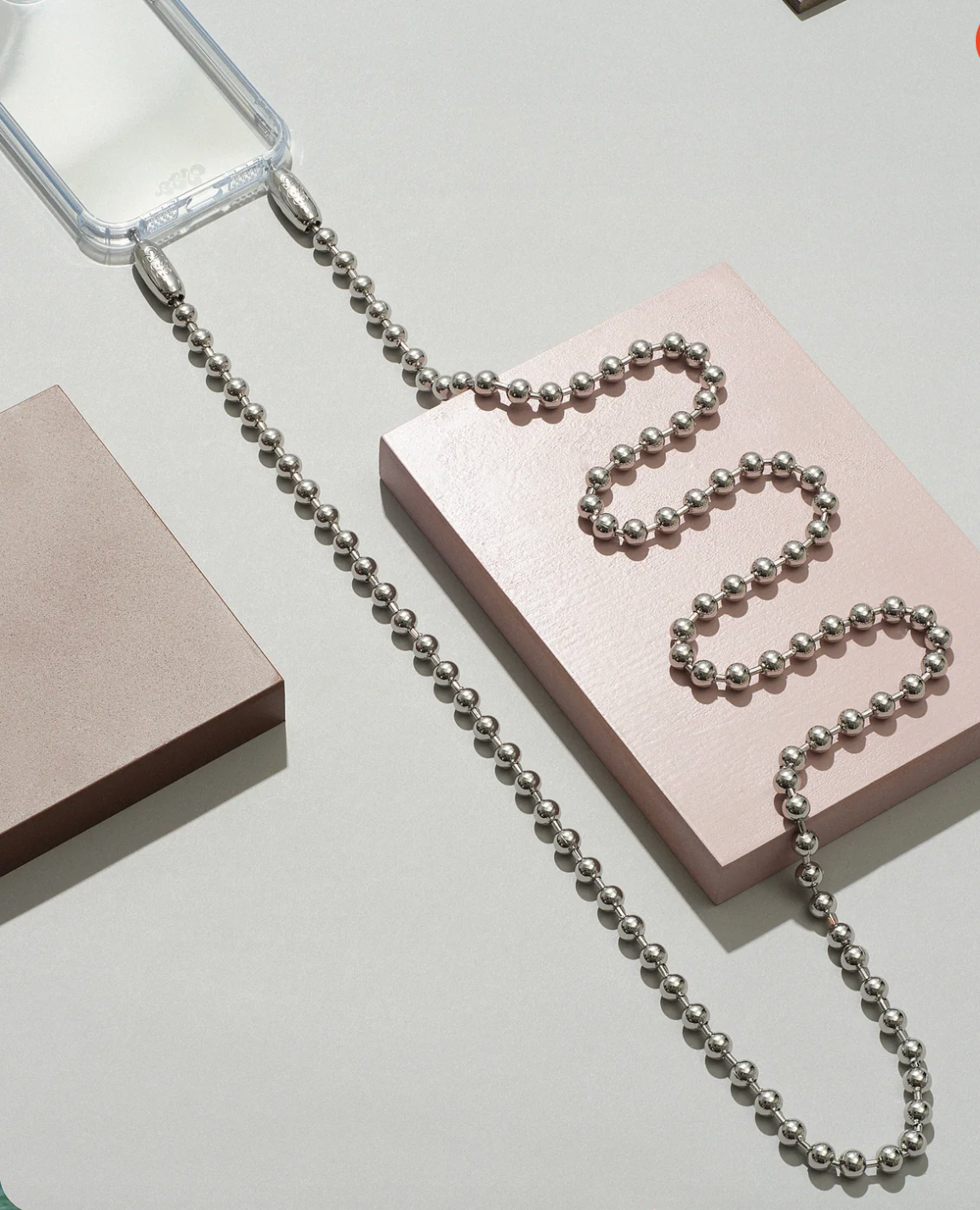 Ballchain Crossbody Rhodium