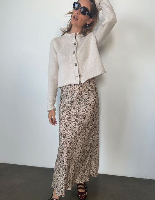 Concetta Cherry Blossom Silk Skirt