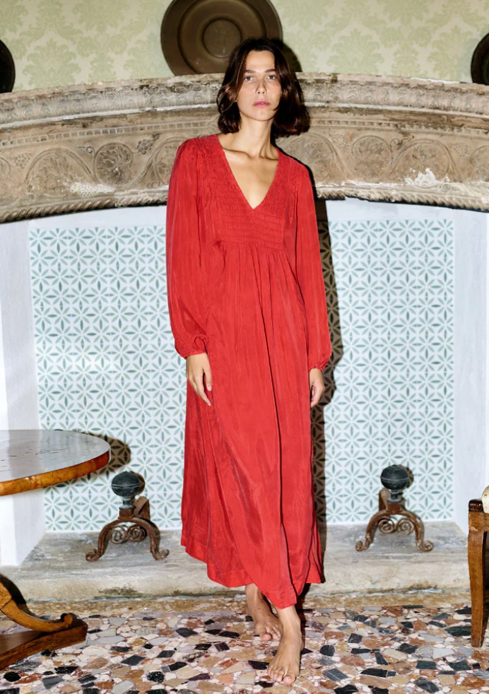 Mira Cherry Caftan Dress