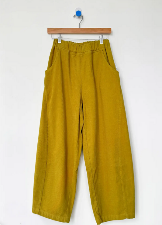Corduroy Arc Pants - Green Olive