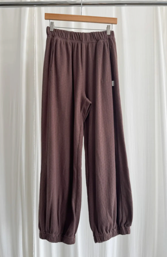 Pointelle Balloon Pants - Chocolate