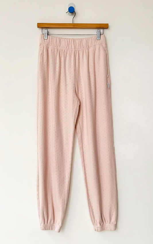 Pointelle Serene Jogger - Baby Pink