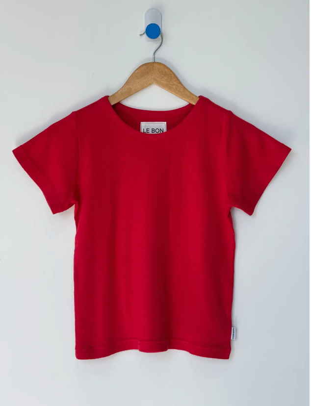 Pointelle Babe Tee - Red Apple