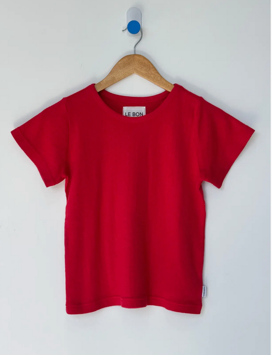Pointelle Babe Tee - Red Apple