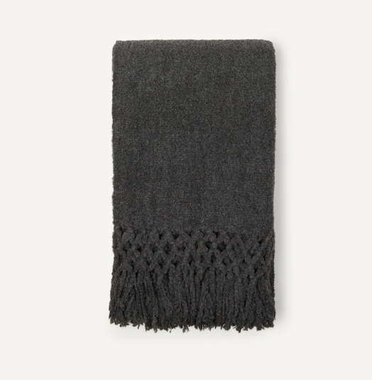 Maya Boucle Throw Charcoal 50x70