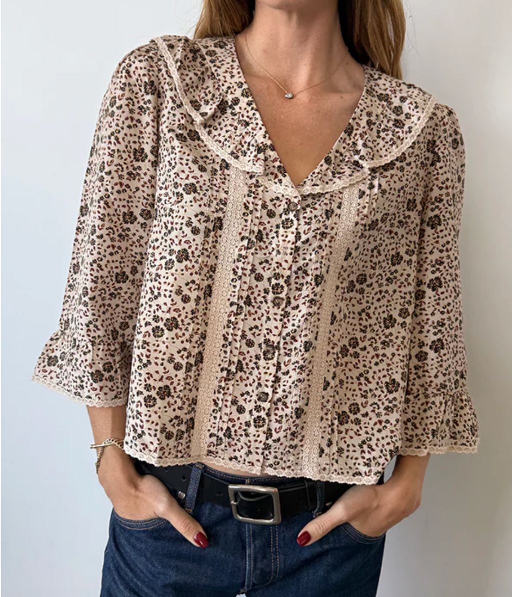 Nita Cherry Blossom Silk Top