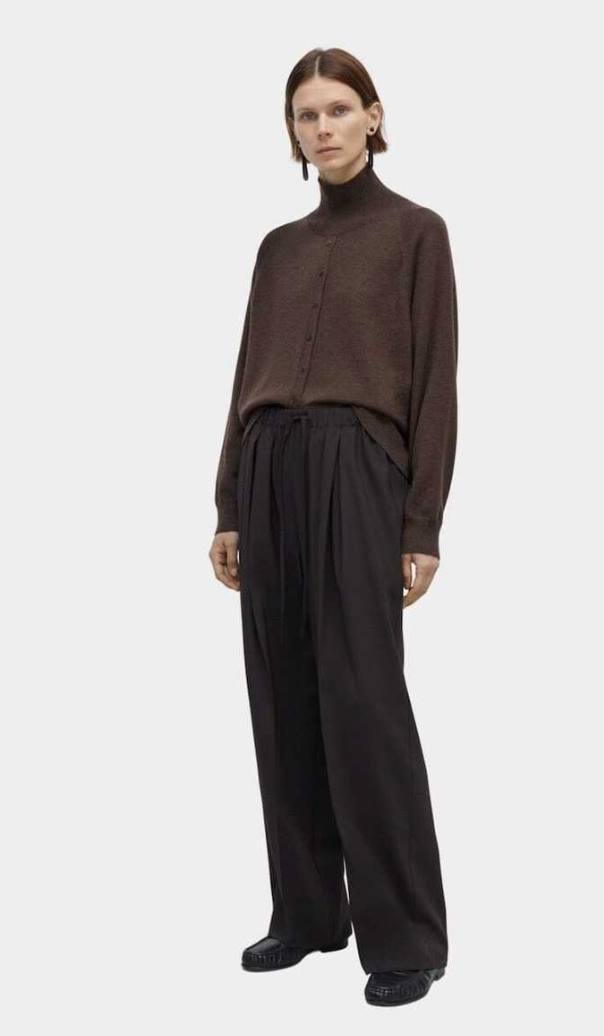 Pleated Relaxed Pant - Brown