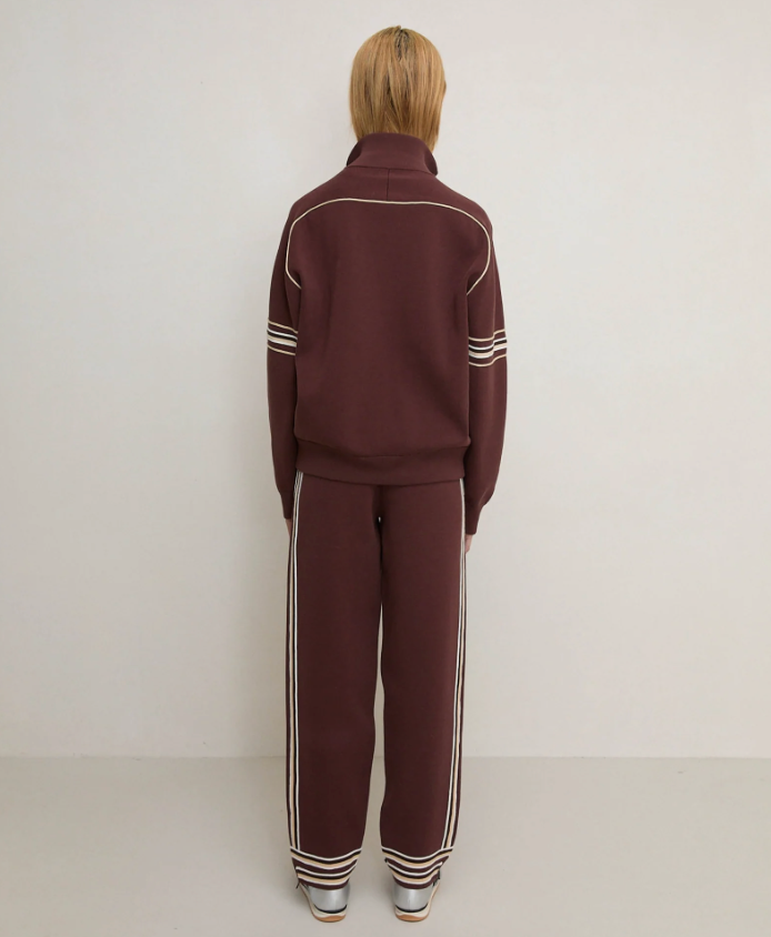 ORGANIC MOTLEY TRACKPANT - ESPRESSO