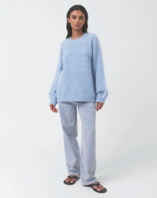 BRUSHED ALPACA SWEATER MIST