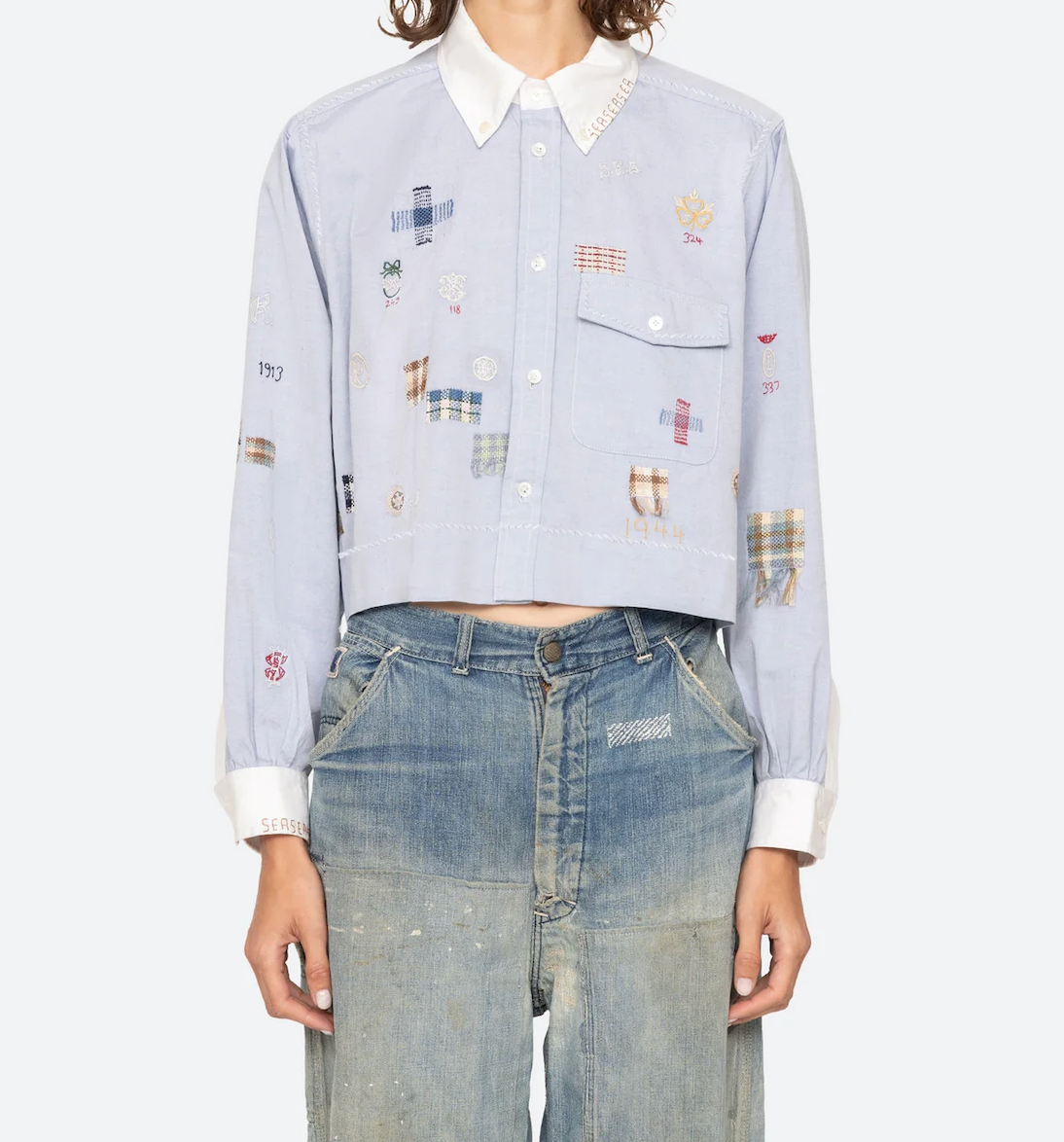 Claira EMB Button Down