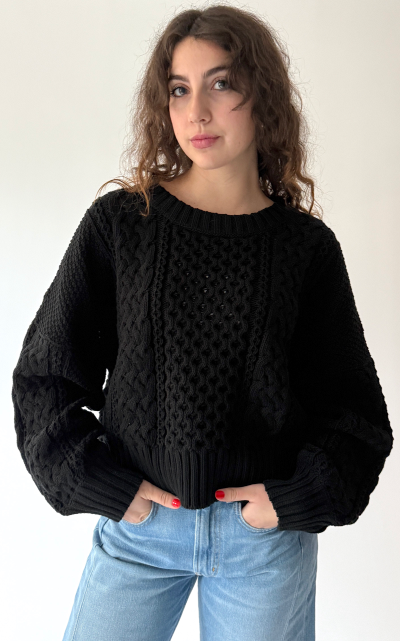 Fisherman Sweater (Onyx)