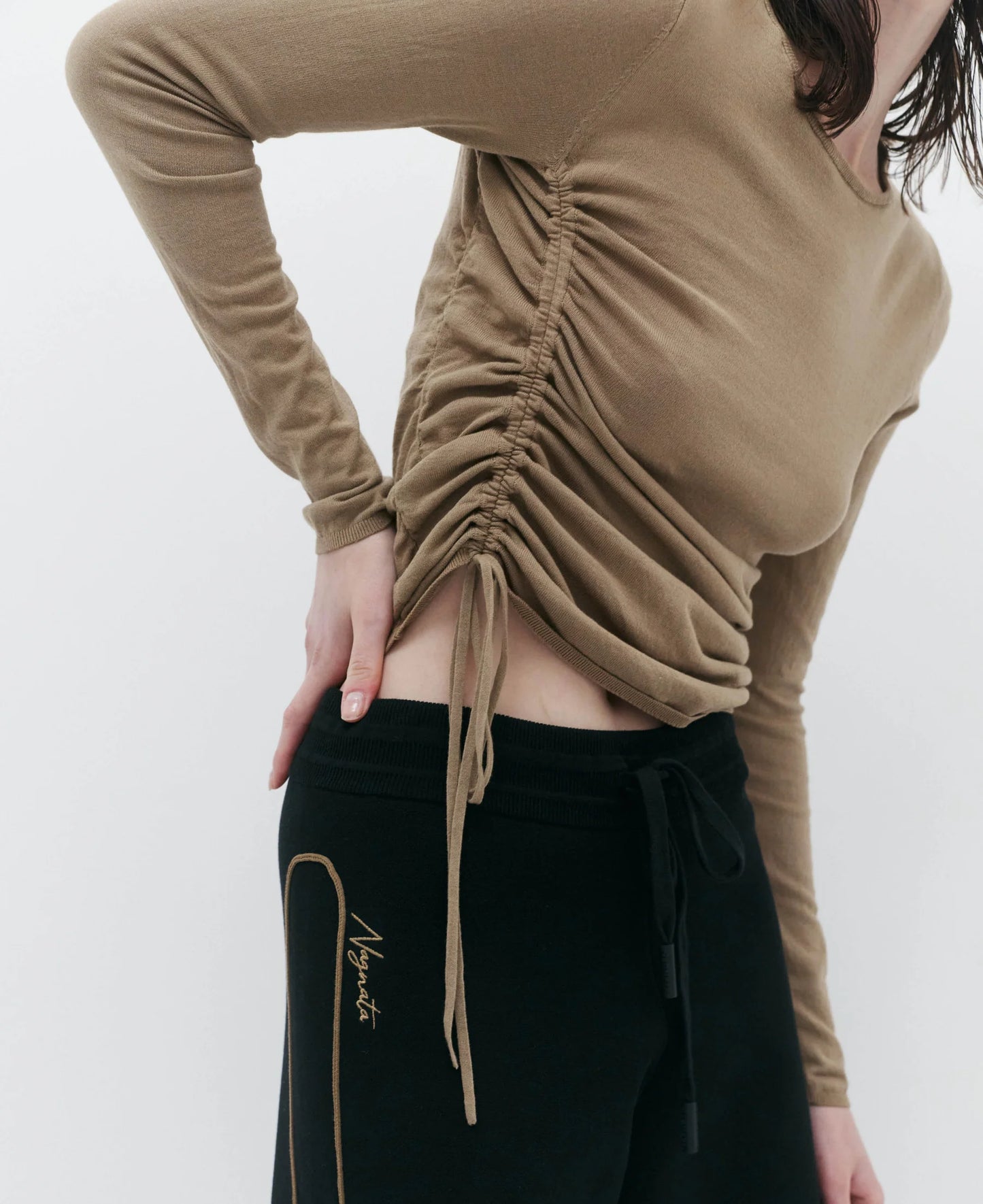 Organic Ruched Long Sleeve Artichoke