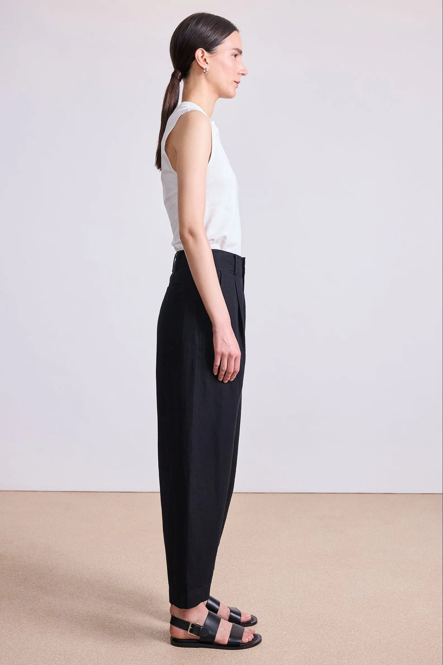 Bari Crop Trouser (Black)