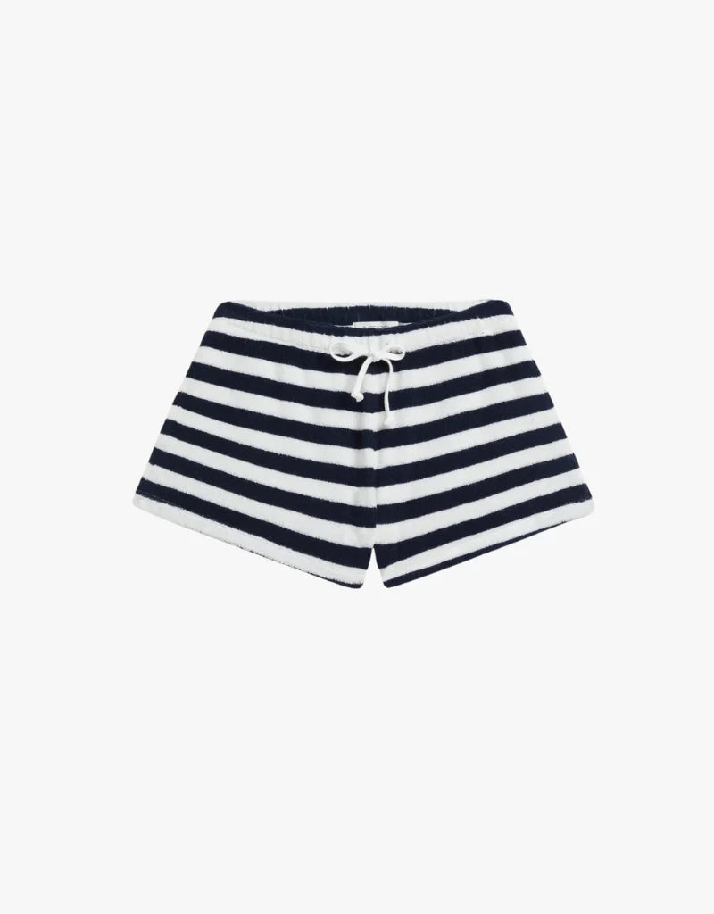 Shallis Short- Navy Ivory Stripe