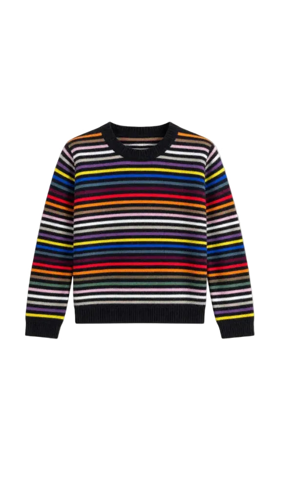 Kismet Jumper in Black Multi Stripe