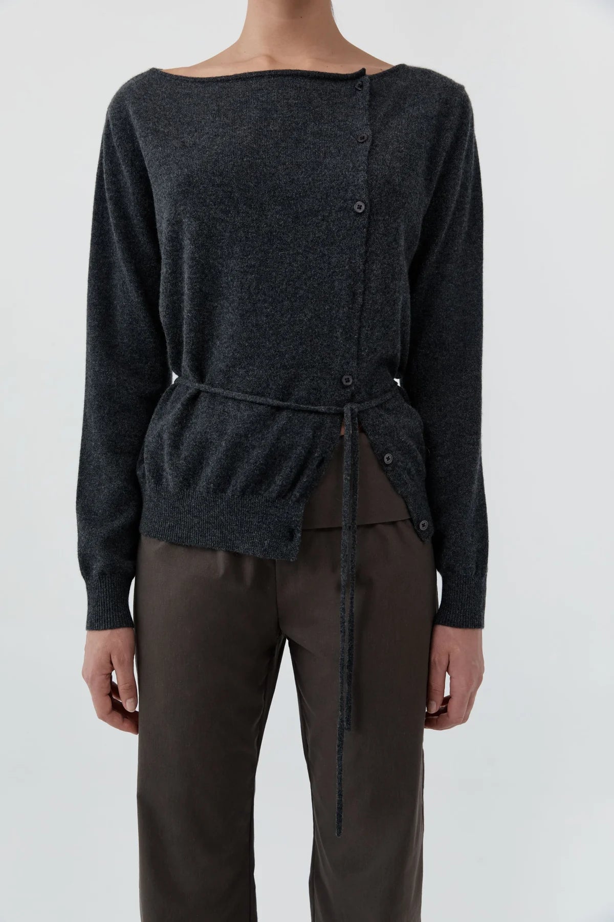 Cashmere Asymm Cardigan