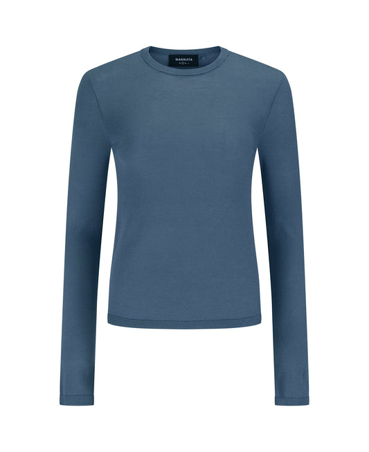 ESSENTIALS LONG SLEEVE TOP - MARINE