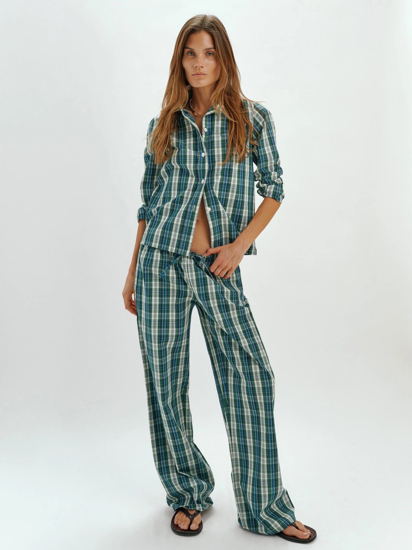 Vella Shirt in Cotton Poplin - Ivy Multi