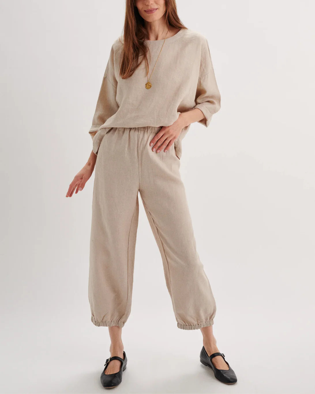 Delos Pants Linen- Natural