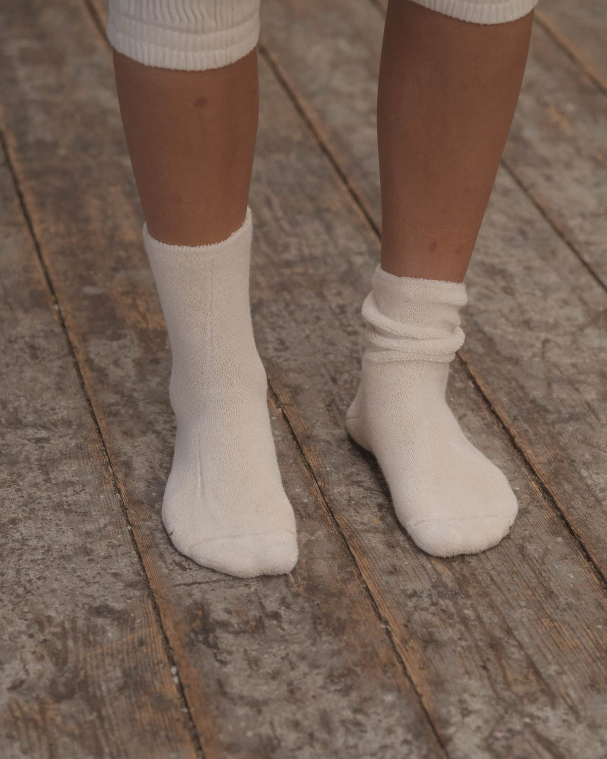 Buckle Overangle Sock- Off White