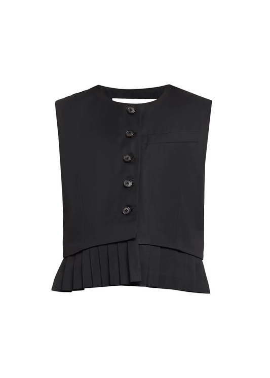 Angelina Suiting Vest - Black