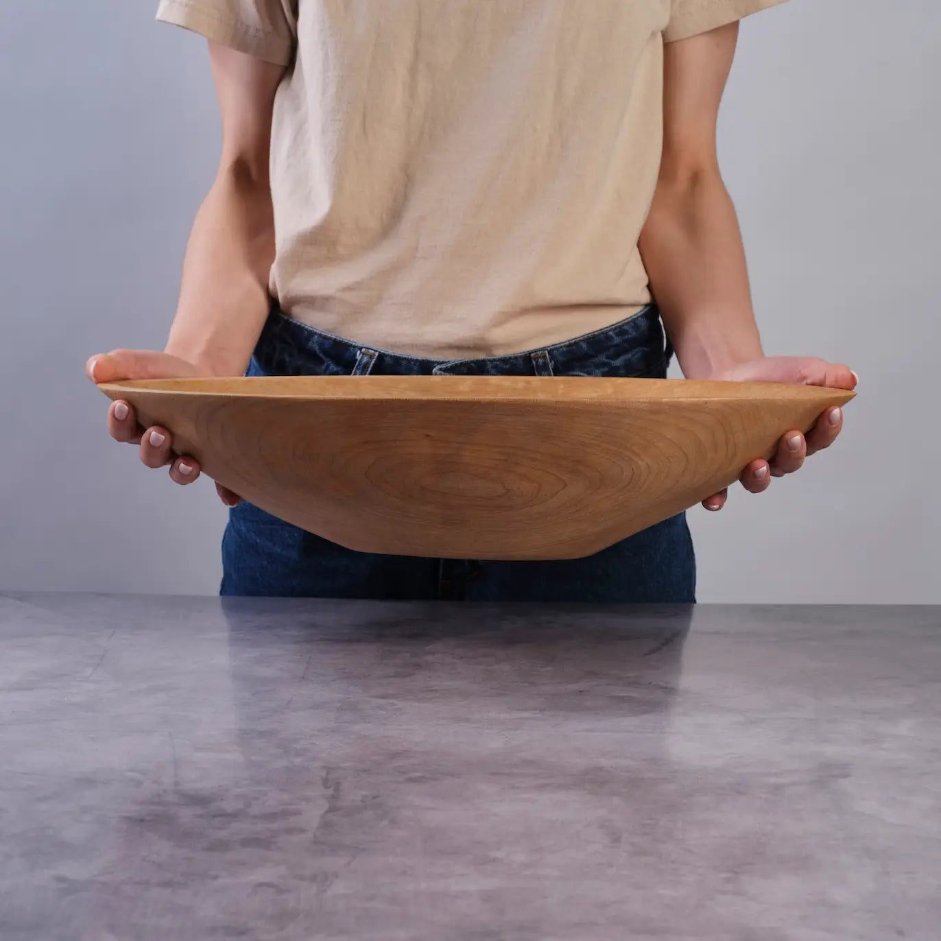 Oval Wood Bowl 19"