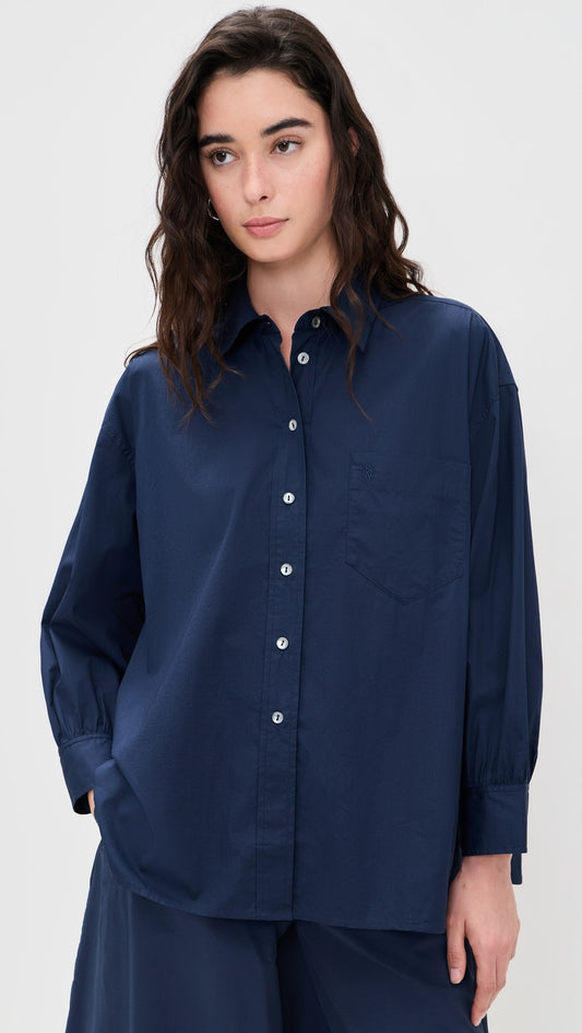 Kappa Button Up Shirt- Navy