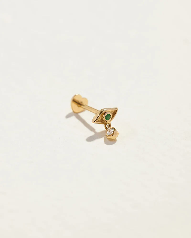 Crying Eye Single Stud Earring