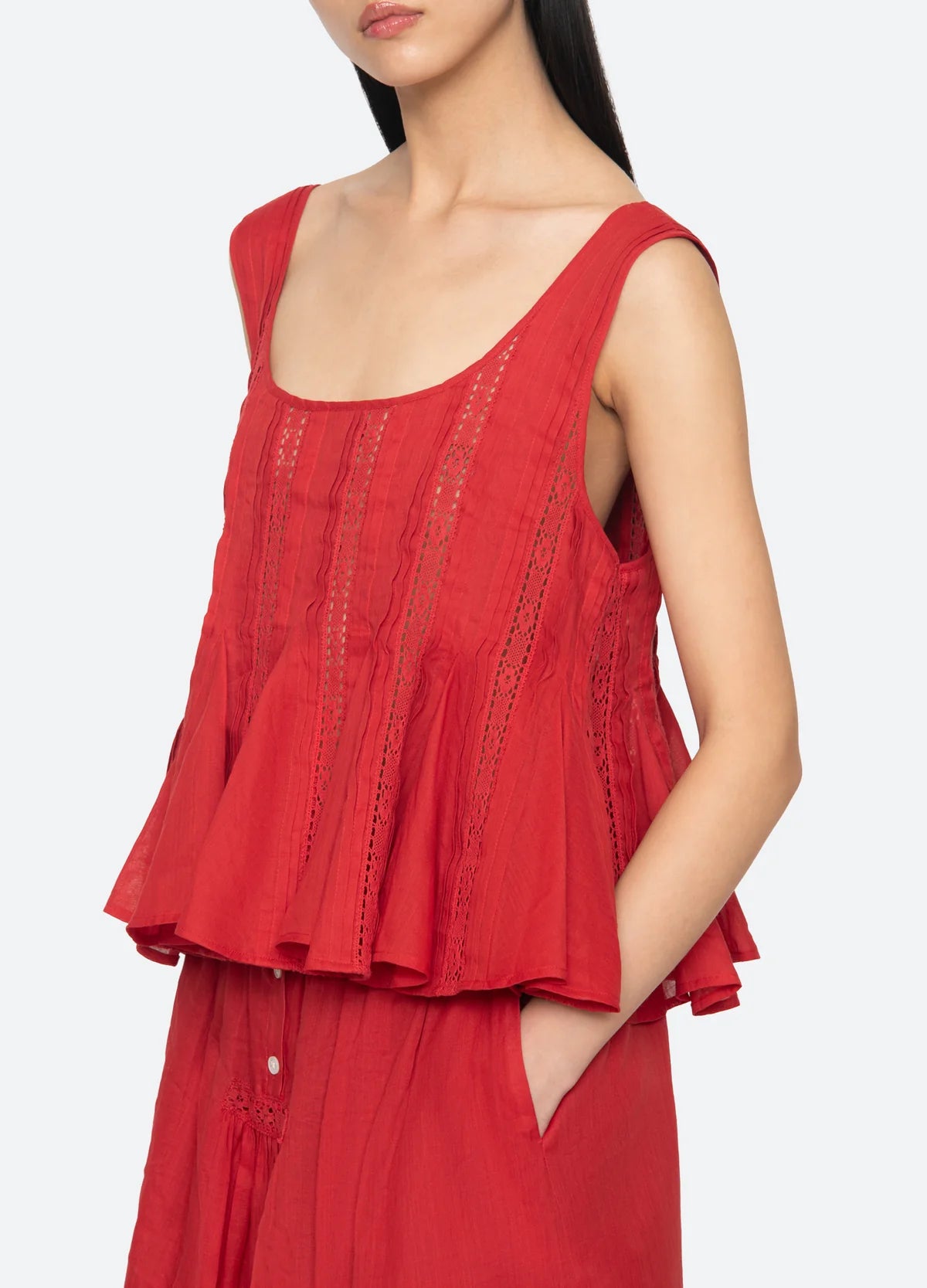 PIPPA SOLID SLVLESS TOP