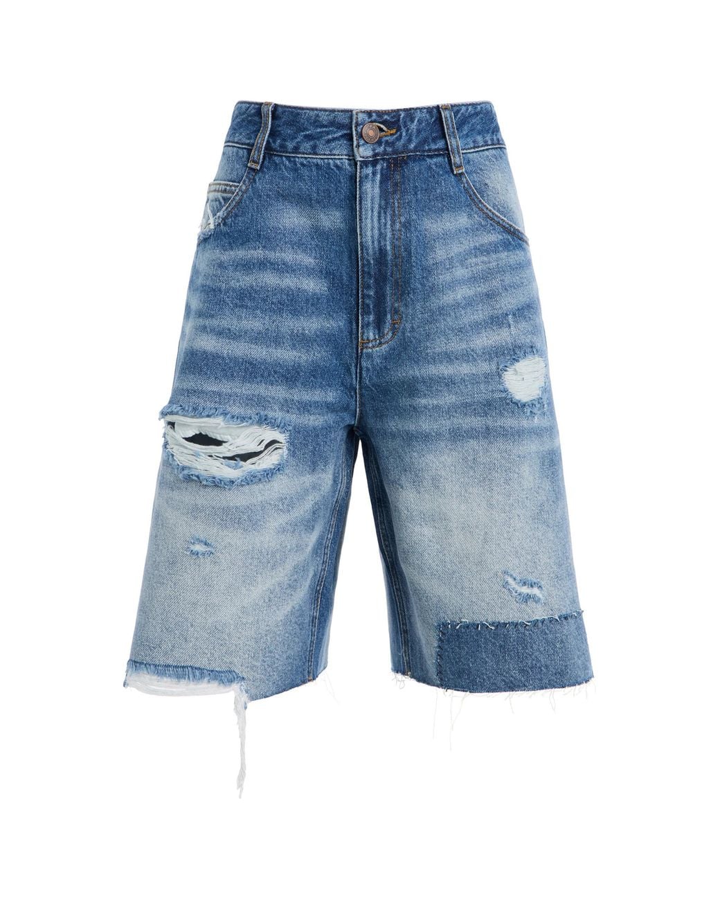 Milene Denim Knee Shorts