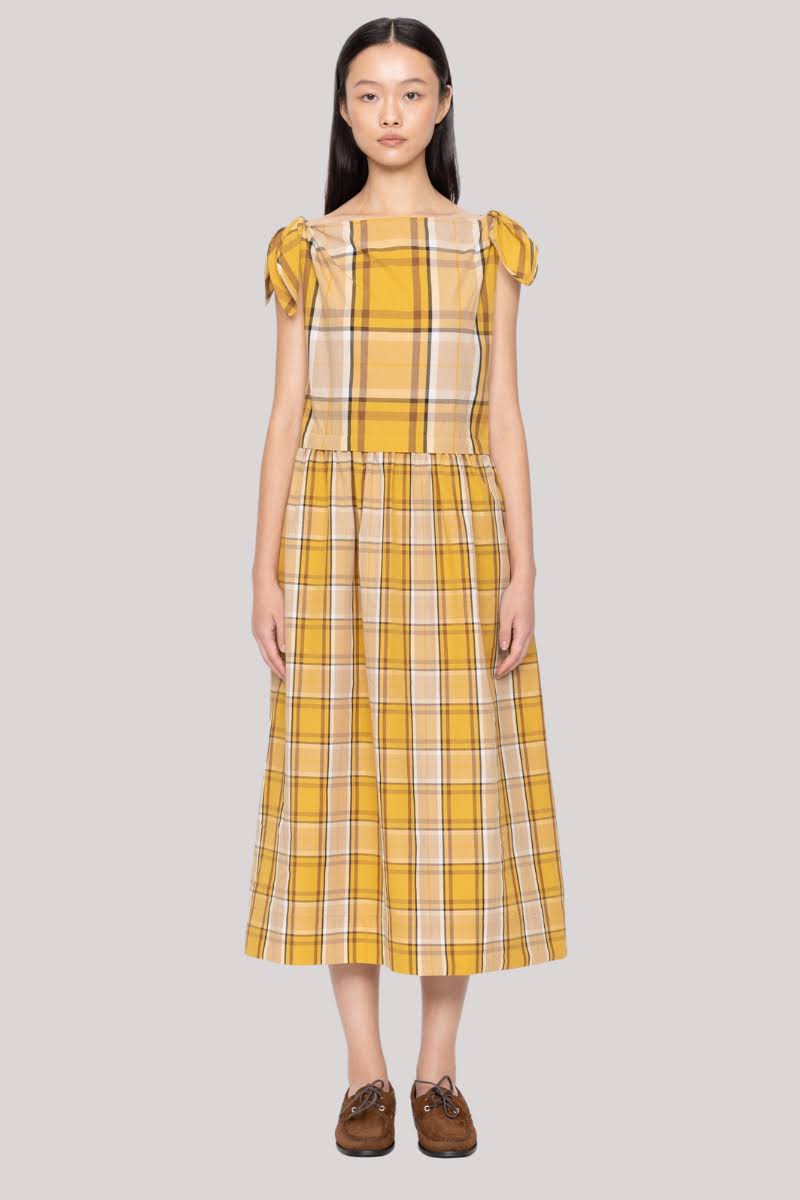 COPELAND PLAID MIDI DRESS