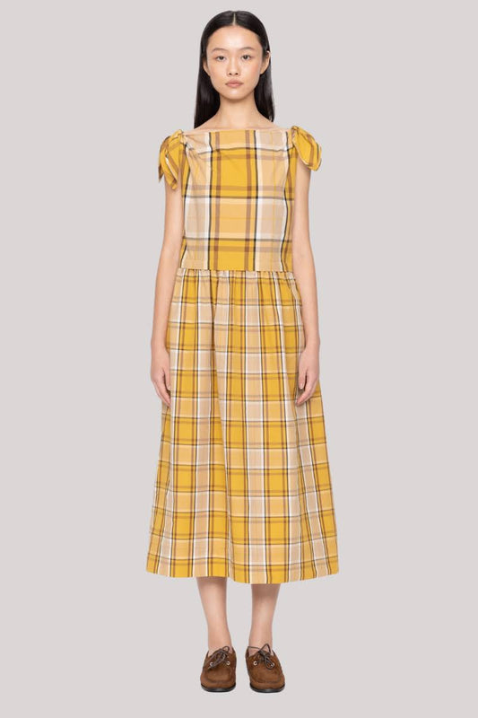 COPELAND PLAID MIDI DRESS